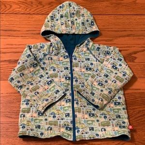 Zutano Reversible Hoodie - vehicle print